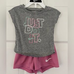 Baby girl’s Nike shorts set